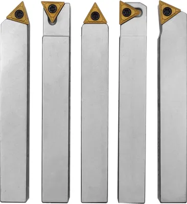Produktbild von PAULIMOT Drehmeißel-Set mit Wendeplatten, vernickelt, 12 mm, 5-teilig