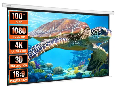 Productafbeelding van VEVOR motorische projectiescherm, 100 inch, 16:9, 4K 1080 HD, elektrisch projectiescherm, automatisch projectiescherm met afstandsbediening, wandmontage filmscherm voor gezinnen, thuisbioscoop en kantoren