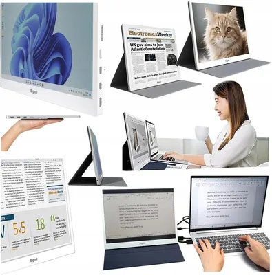 Zdjęcie produktu dla Monitor przenośny 13,3" KOLOROWY do LAPTOPA TELEFONU e-ink BIGME B13
