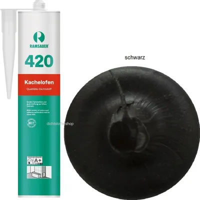 Produktbild von Ramsauer 420 Kachelofen 1K Acryl Dichtstoff 310ml Kartusche schwarz