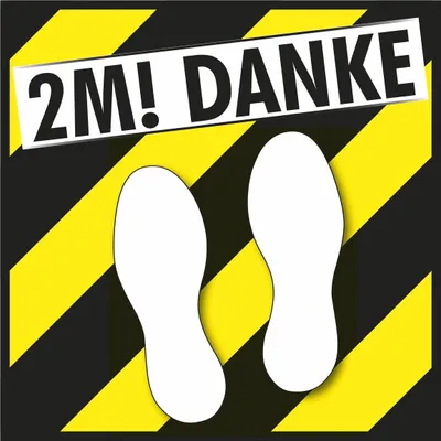 Produktbild von Fußboden-Aufkleber "2.0 M - Danke" (30x30cm) - G/S