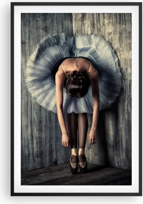 Produktbild von Gerahmtes Poster - Schwarzer Rahmen - Ballerina Ballett Tanz - 61x91,5 cm - Wand Bild - Wanddeko - Wandbilder - Kunstposter - Wandposter - Bilderrahmen - Bilder - Kunstdruck - P2BPA61x91-5153