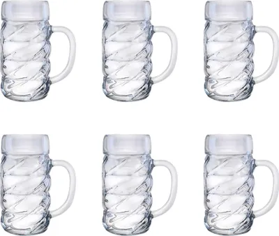 Image de Verre a biere, Chope de bière lot de 6, Diamond - 0,5 litre