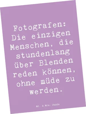 Produktbild von Mr. & Mrs. Panda Postkarte Spruch Fotografen Gespräche - Lavendeltraum - Geschenk, kreative Geschenke, Belichtungszeiten, Berufsliebe, Ansichtskarte, Ansichtskarten