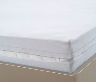 Produktbild von biberna wasserungdurchlässige Frottee-Matratzenhülle Uni Weiss 100x200 cm