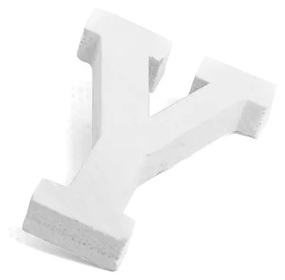 Produktbild von Kleiner Holzbuchstabe y Weiß 5 cm Hochzeitsdeko - Einheitsgröße