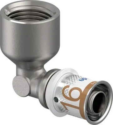 Image de UPONOR S-Press PLUS, manchon coudé, 16, Rp1/2"FT, 1 pièce.