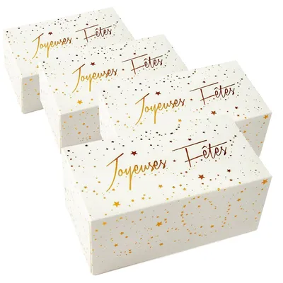 Produktbild von 4 Kartons für Weihnachtsscheite 35 x 13 cm