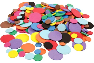Produktbild von Moosgummikreise, D 12+20+32 mm, Sortierte Farben, 2120 sort./ 1 Pck [HOB-79061]