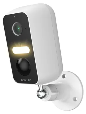 Produktbild von Beafon, Smart Home, Safer 3L, schwenkbare Überwachungskamera für den Außenbereich mit LED Licht, 3MP Super HD Kamera, IP65 Schutz gegen Strahlwasser und Staubdicht, weiß, Netzwerk 2,4G, WiFi