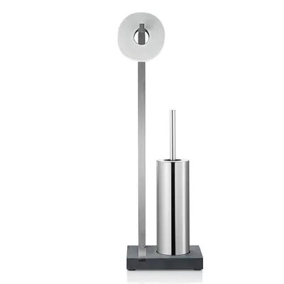 Immagine prodotto di Blomus Menoto, scopino, portarotolo, acciaio inox opaco, H 64,5 cm, L 15 cm, P 20 cm, 68819