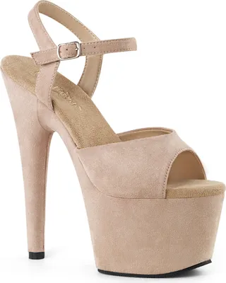 Produktbild von ADORE-709FS Damen Sandale von Pleaser, Beige  , EU 35, US 5