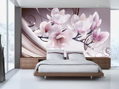 Produktbild von Vlies Fototapete Blumen 400x280 cm Tapeten Wandtapete XXL Magnolien b-A-0222-a-c