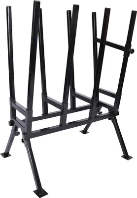 Produktbild von Pílový kôň Wiltec, pozinkovaný, skladací, 104x79x53 cm, so 4 držiakmi a nosnou konzolou, rám na rezanie dreva ako pomôcka pri rezaní, do 400 kg