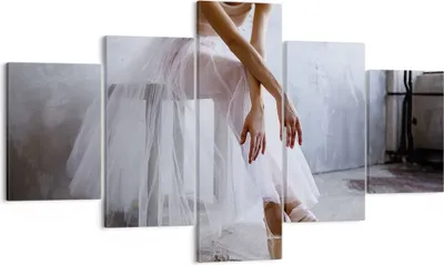 Produktbild von Bild auf Leinwand - Leinwandbild - 5 Teile - Ballerina Ballett Studio - 125x70cm - Wand Bild - Wanddeko - Wandbilder - Leinwanddruck - Bilder - Wanddekoration - Leinwand bilder - EA125x70-4970