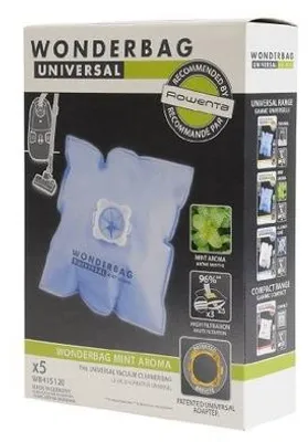 Produktbild von Rowenta WB415120, Staubbeutel, Zylinder-Vakuum, Blau, Mikrofaser, 5 Stück(e)