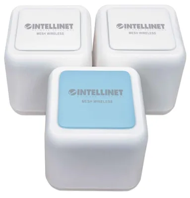Zdjęcie produktu dla Intellinet 525725, Biały, Router biurkowy, LAN, Status, Sieć WAN, Dual-band (2.4 GHz/5 GHz), Wi-Fi 5 (802.11ac), 1200 Mbit/s