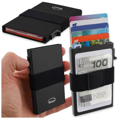 Produktbild von Kreditkartenetui Kartenhülle Slim - RFID NFC Schutz Blocking Schutzhülle Blocker | Aluminiumlegierung - bis zu 6 Kreditkarten | VOLAN®