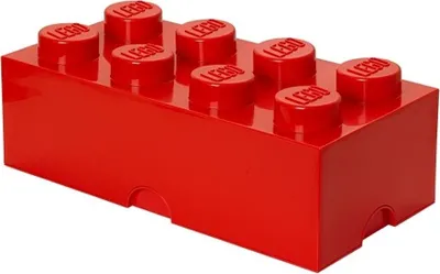 Produktbild von LEGO Aufbewahrungsbox Spielzeugkiste Box 8er, 50x25x18 cm, stapelbar, Farbe:rot