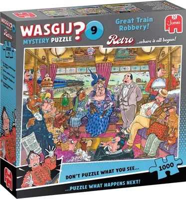 Productafbeelding van Puzzel wasgij gr treinr 1000 01,25 Plenty Gifts