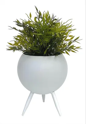Obrázek produktu pro DanDiBo Stojan na květiny kovový s květináčem bílý 23 cm Stojan na květiny 96259 M Sloupek na květiny Moderní stojan na rostliny Stojan na rostliny