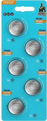 Zdjęcie produktu dla bateria litowa Vinnic CR2450 - 5 sztuk