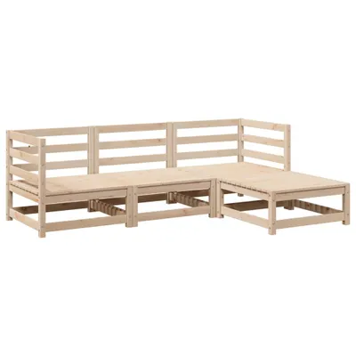 Produktbild von vidaXL 4-tlg. Garten-Sofagarnitur Massivholz Kiefer