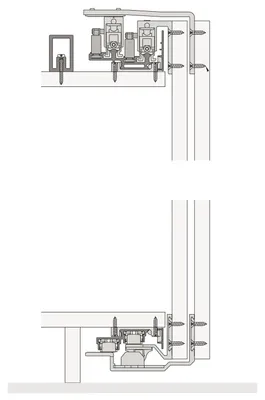 Produktbild von Hawa Combino 50 H FS Schiebetürbeschläge obenlaufend für Türen bis 65kg, 3-türig