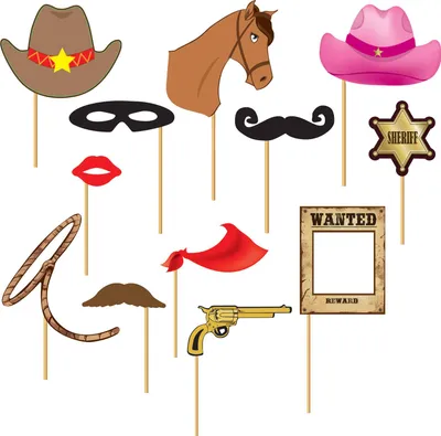 Produktbild von Foto Requisiten Wild West 12-teilig
