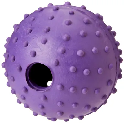 Immagine prodotto di Giocattolo per cani: palla di gomma con campanello, grande 60 mm, color viola, per cani
