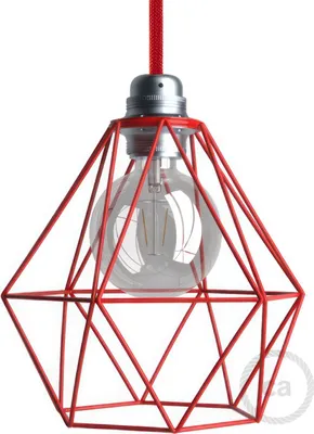 Immagine prodotto di Creative-Cables Gabbia paralume Diamond in metallo con attacco E27