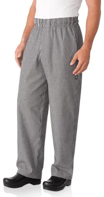 Kochhose Herren, kariert, Poly-Baumwolle, elastischer Bund, 3 Taschen, M