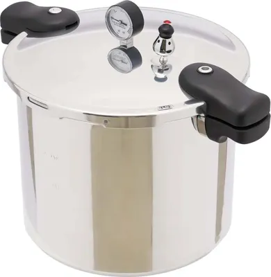 Produktbild von Druck-Einkochtopf & Schnellkochtopf - 22 l/23 qt - 90 kPa - Aluminiumlegierung - Für Gas & Induktion - Zylindrisch
