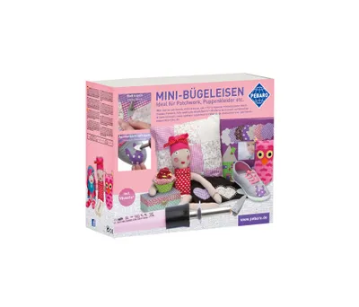 Produktbild von Pebaro Mini-Bügeleisen Set - Bastelset für Stoffarbeiten mit Vliesofix
