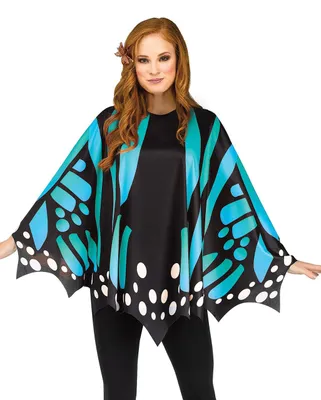 Produktbild von Schmetterlings Flügel Poncho Karneval Kostümzubehör Blau