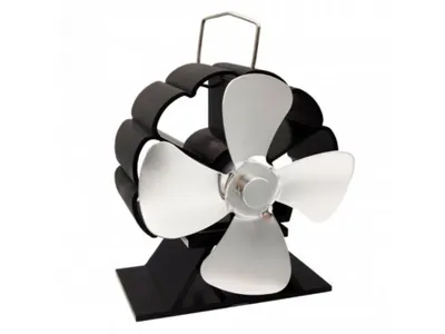 Obrázek produktu pro HS Flamingo Ventilátor na kamna FLAMINGO čtyřlopatkový MINI, stříbrný