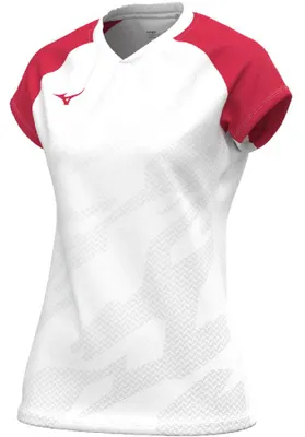 Produktbild von Mizuno Damen Team MEISAIGARA Sport Shirt  - V2EAC710, Farbe:weiß/rot, Textil:M