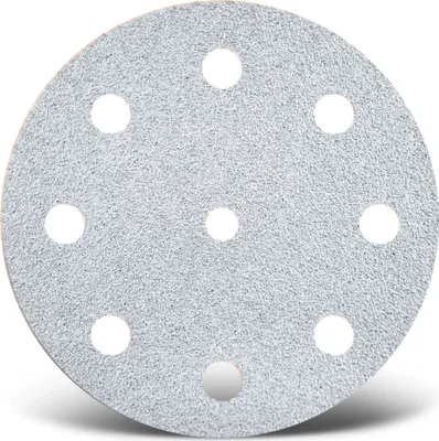 Produktbild von MENZER White Klett-Schleifscheiben, 125 mm, 9-Loch, f. Exzenterschleifer, Normalkorund (50 Stk.) K100