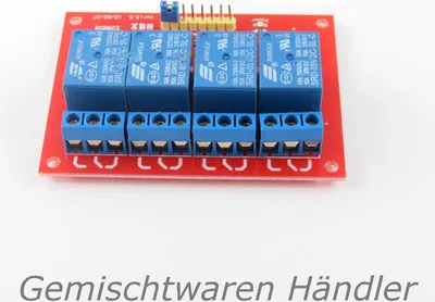 Produktbild von Relais 5V 4 Kanal 230V 10A Relaiskarte Relaisplatine Arduino AVR 230 V 5 V K / Schaltauslösung=+5V