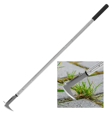 Unkrautentferner mit langem Griff, verstellbar 138-105-69 cm, ergonomisch