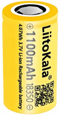 Image de Batterie LiitoKala 18350, 1100mAh, 3,7V, Li-ion