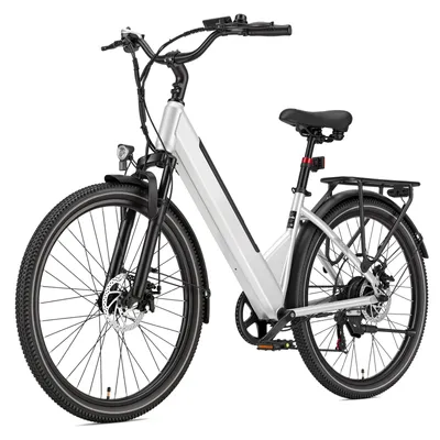 Produktbild von PiXELPiLOT 26 Zoll E-Bike Damen Herren Citybike,250W Heckmotor, 36V 14,5Ah 522Wh Akku, Shimano 7-Gang, bis 75 km, Scheibenbremsen, Federung