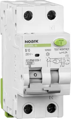 Obrázok produktu pre Prúdový chránič 1P+N B 25A 30mA Ex9BL-N Noark 107624