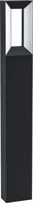 Produktbild von RIFORANO Stehleuchte Stehlampe Lampe - L11 x B6 x H77 cm - schwarz - 2X5W inkl. - IP54