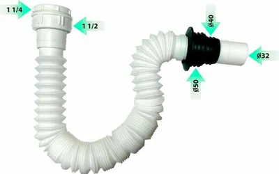 Image de Siphon Multiflexible Verhal Flexibilité Universelle, Installation Simplifiée - Verhal