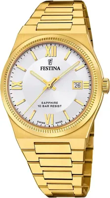 Produktbild von Festina F20038/1 Herrenuhr Swiss Made Rivé 40mm 10ATM