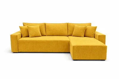 Produktbild von Ecksofa EDEN in Gelb 235 x 75 x 144 cm,  modernes Ecksofa mit Schlaffunktion Links und Rechts montierbar