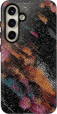 Produktbild von Abstraktes, farbenfrohes Textilmuster – Hülle Kompatibel mit Samsung Galaxy S24