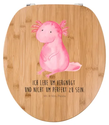 Produktbild von Mr. & Mrs. Panda WC Brille Axolotl Niedlich - Transparent - Geschenk, Klodeckel, Molch, Zufrieden, Fröhlich, Weisheit, Deckel, Freundin, Liebe, Klobrille, Sitz, WC-Sitz