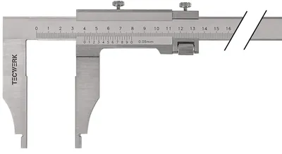 Zdjęcie produktu dla Suwmiarka warsztatowa DIN 862, długość szczęk 300 mm, długość szczęk 90 mm